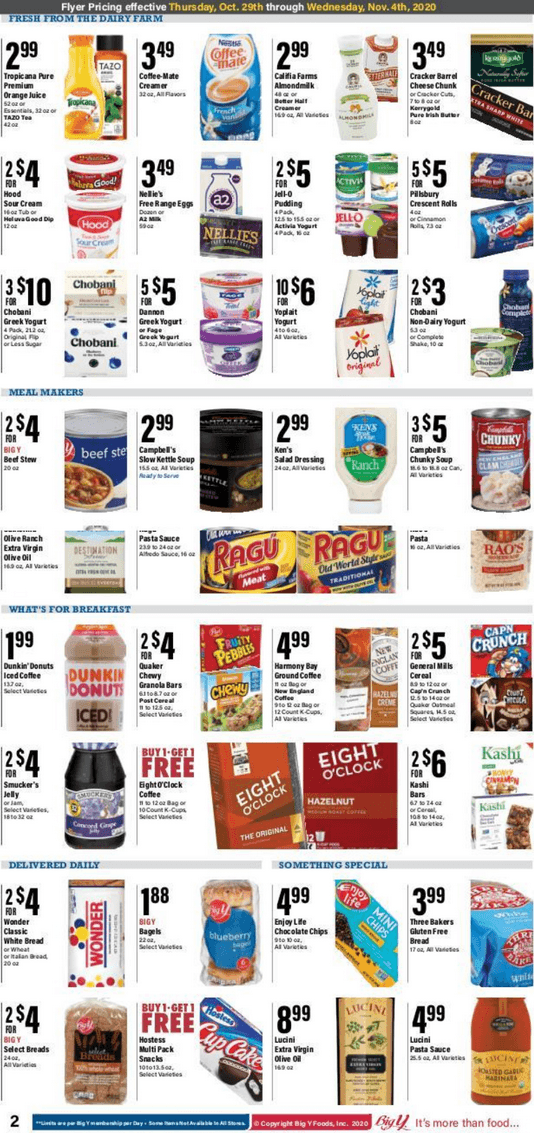 Big Y Weekly Ad Oct 29 Nov 4, 2020