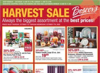 Boscov’s Weekly Ad Oct 01 – Oct 07, 2020