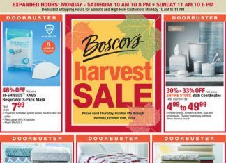Boscov’s Weekly Ad Oct 08 – Oct 15, 2020