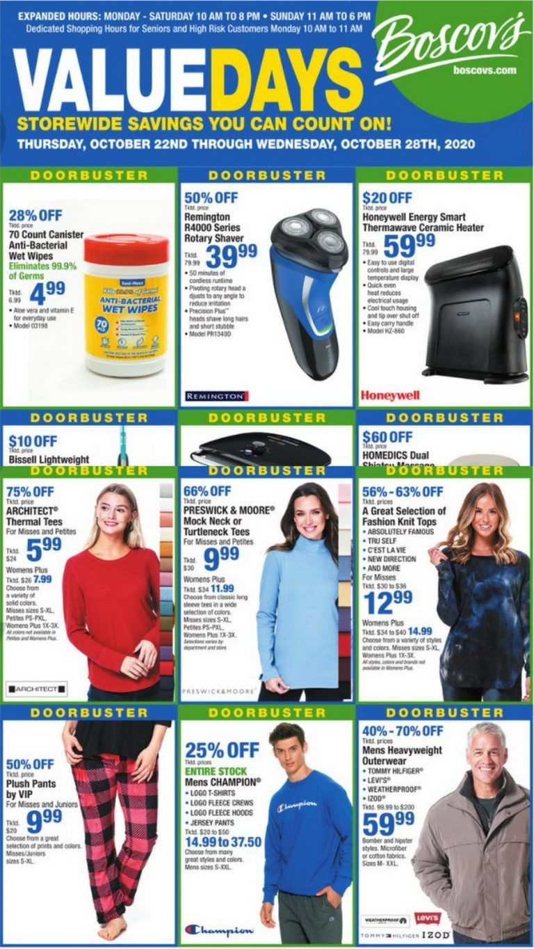 Boscov's Weekly Ad Oct 22 Oct 28, 2020
