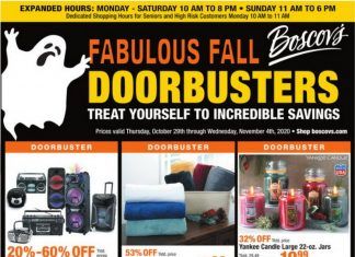 Boscov’s Weekly Ad Oct 29 – Nov 04, 2020