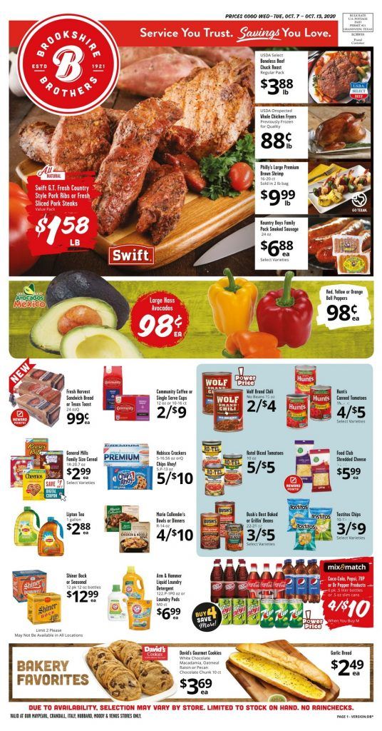 Brookshire Brothers Weekly Ad Oct 07 Oct 13, 2020