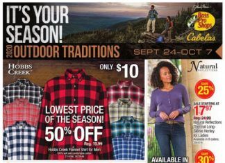 Cabela’s Outdoor Traditions Sep 24 – Oct 07, 2020