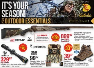 Cabela’s Outdoor Traditions Oct 08 – Oct 21, 2020