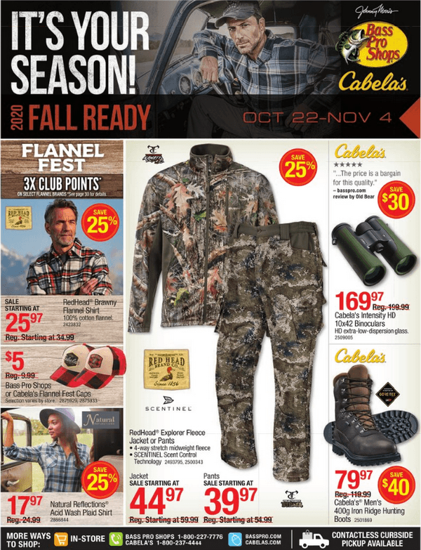Cabela's 2020 Fall Ready Oct 22 Nov 4, 2020