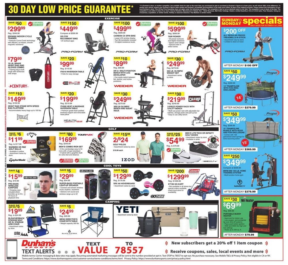 Dunham's Sports Weekly Ad Oct 03 Oct 08, 2020