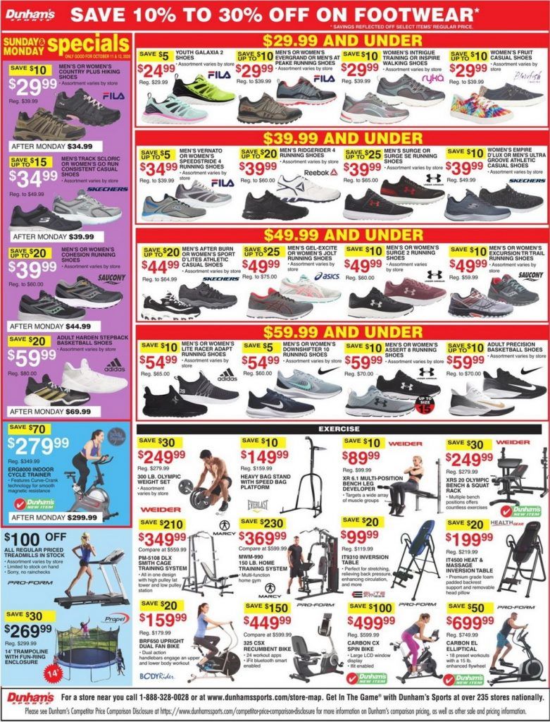 Dunham's Sports Weekly Ad Oct 10 Oct 15, 2020