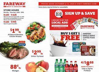 Fareway Weekly Ad Oct 06 – Oct 12, 2020