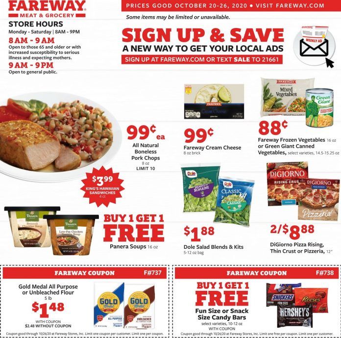 Fareway Weekly Ad Oct 20 Oct 26, 2020