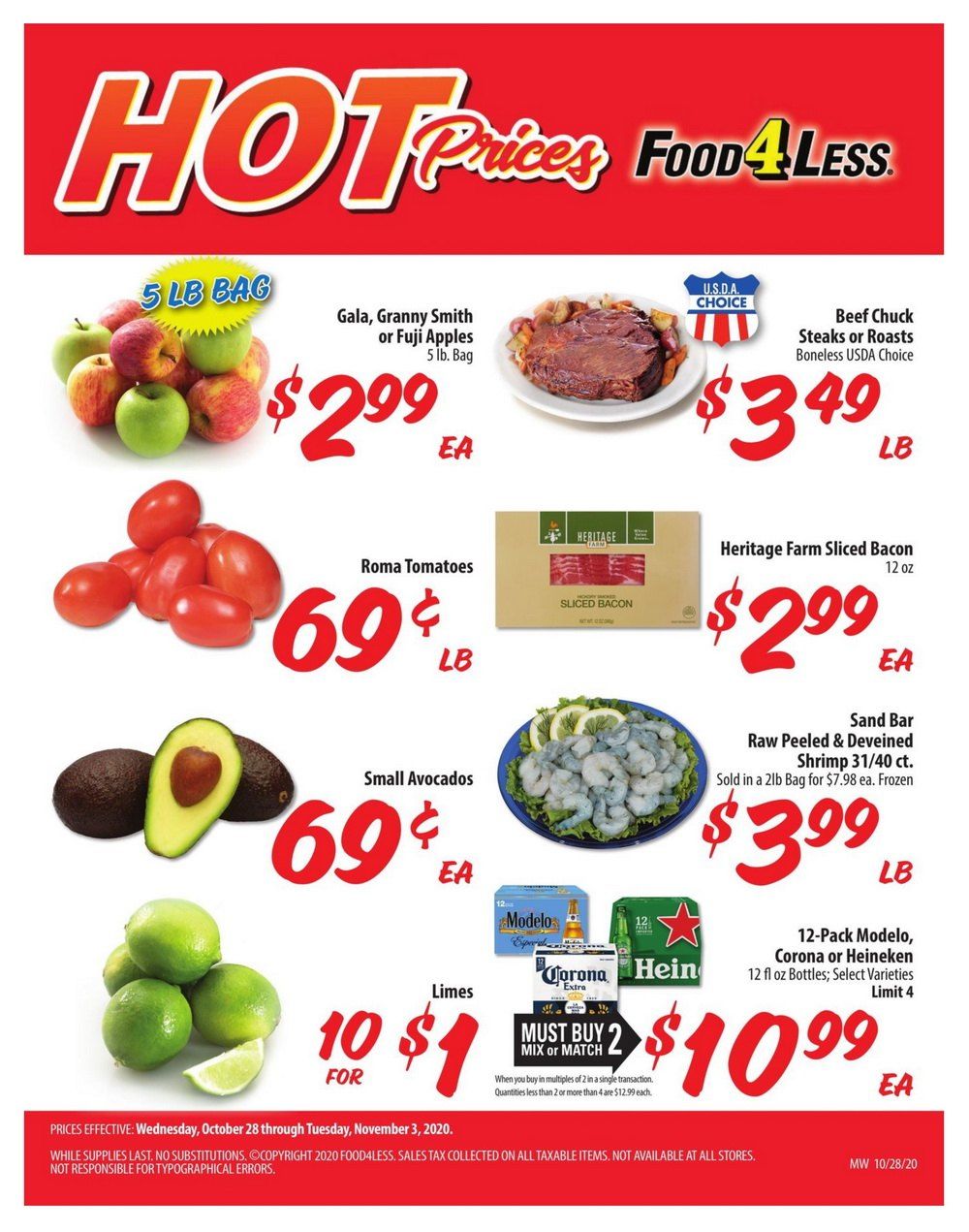 Food 4 Less Weekly Ad Oct 28 - Nov 3, 2020