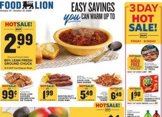 Food Lion Weekly Ad Oct 21 – Oct 27, 2020