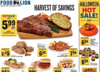 Food Lion Weekly Ad Oct 28 – Nov 3, 2020