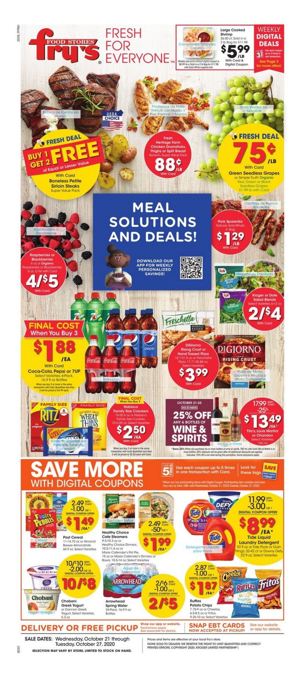 Fry's Food Weekly Ad Oct 21 Oct 27, 2020