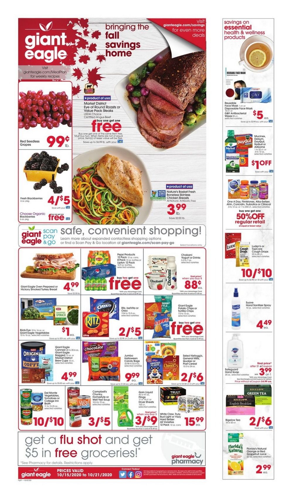 Giant Eagle Weekly Ad Oct 15 Oct 21, 2020