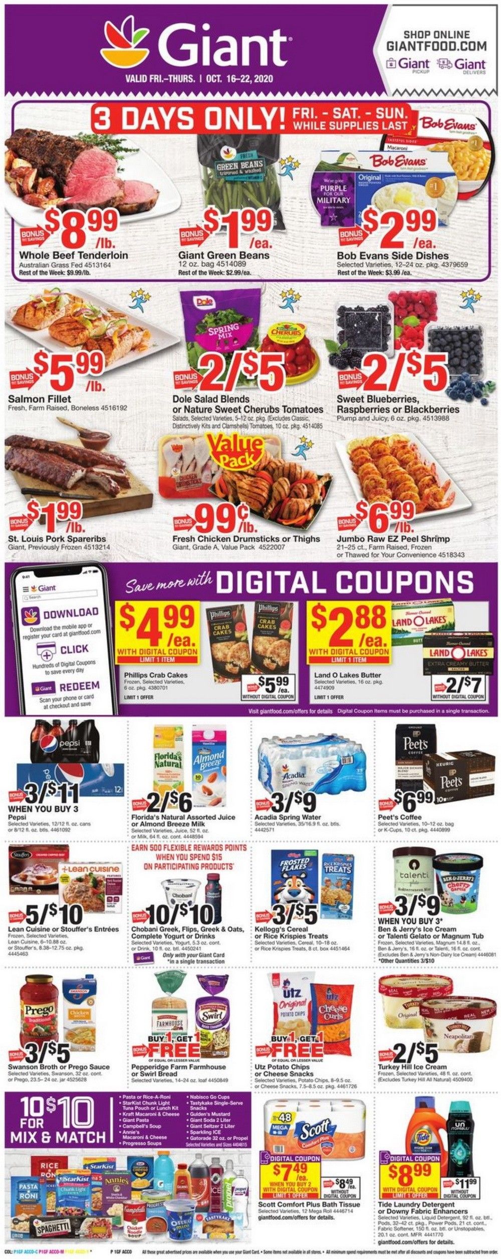 Giant Food Weekly Ad Oct 16 – Oct 22, 2020