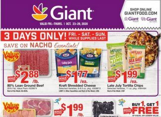 Giant Food Weekly Ad Oct 23 – Oct 29, 2020