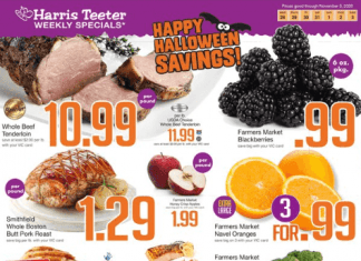 Harris Teeter Weekly Ad Oct 28 – Nov 03, 2020