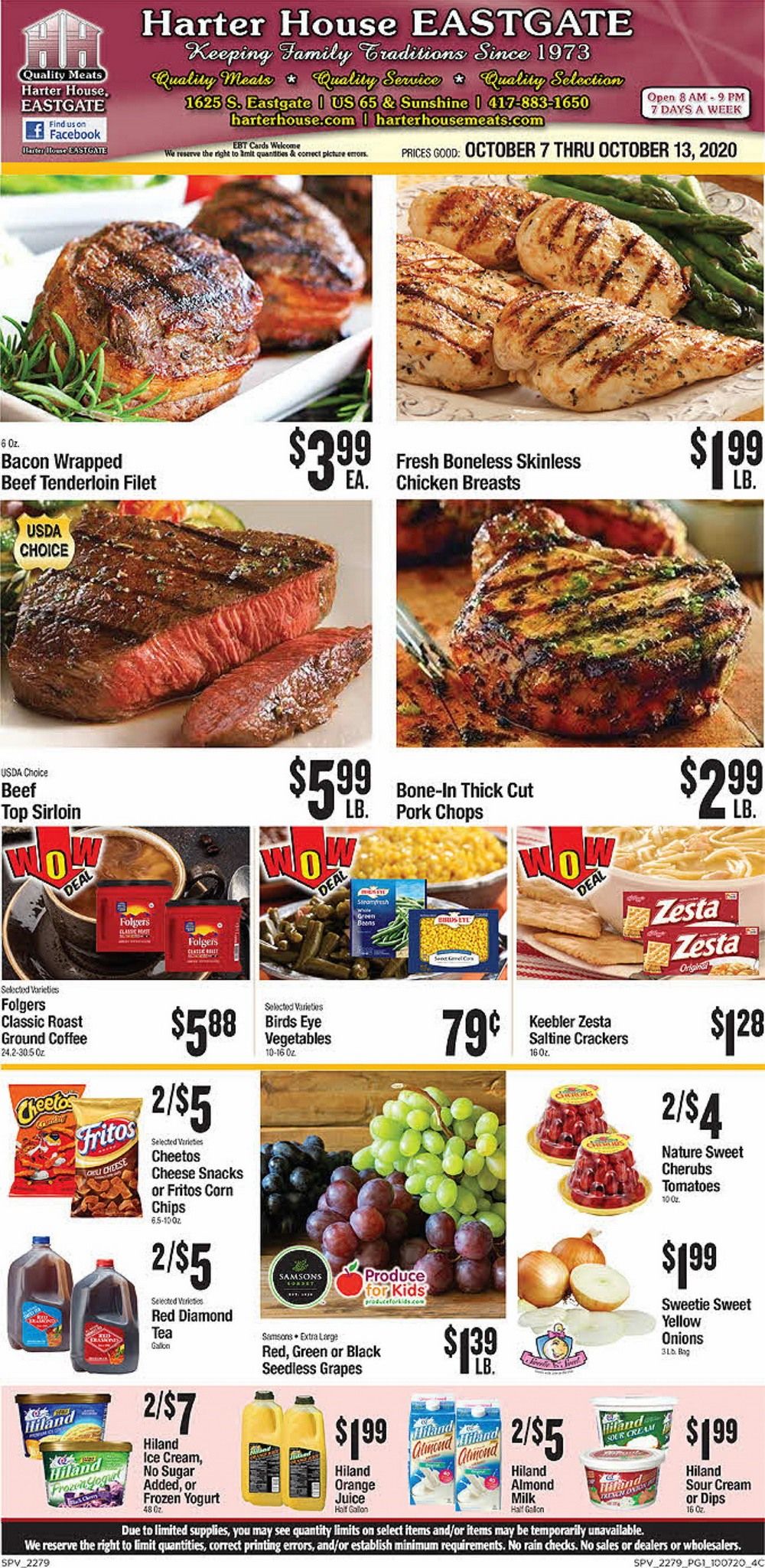 Harter House Weekly Ad Oct 07 Oct 13, 2020