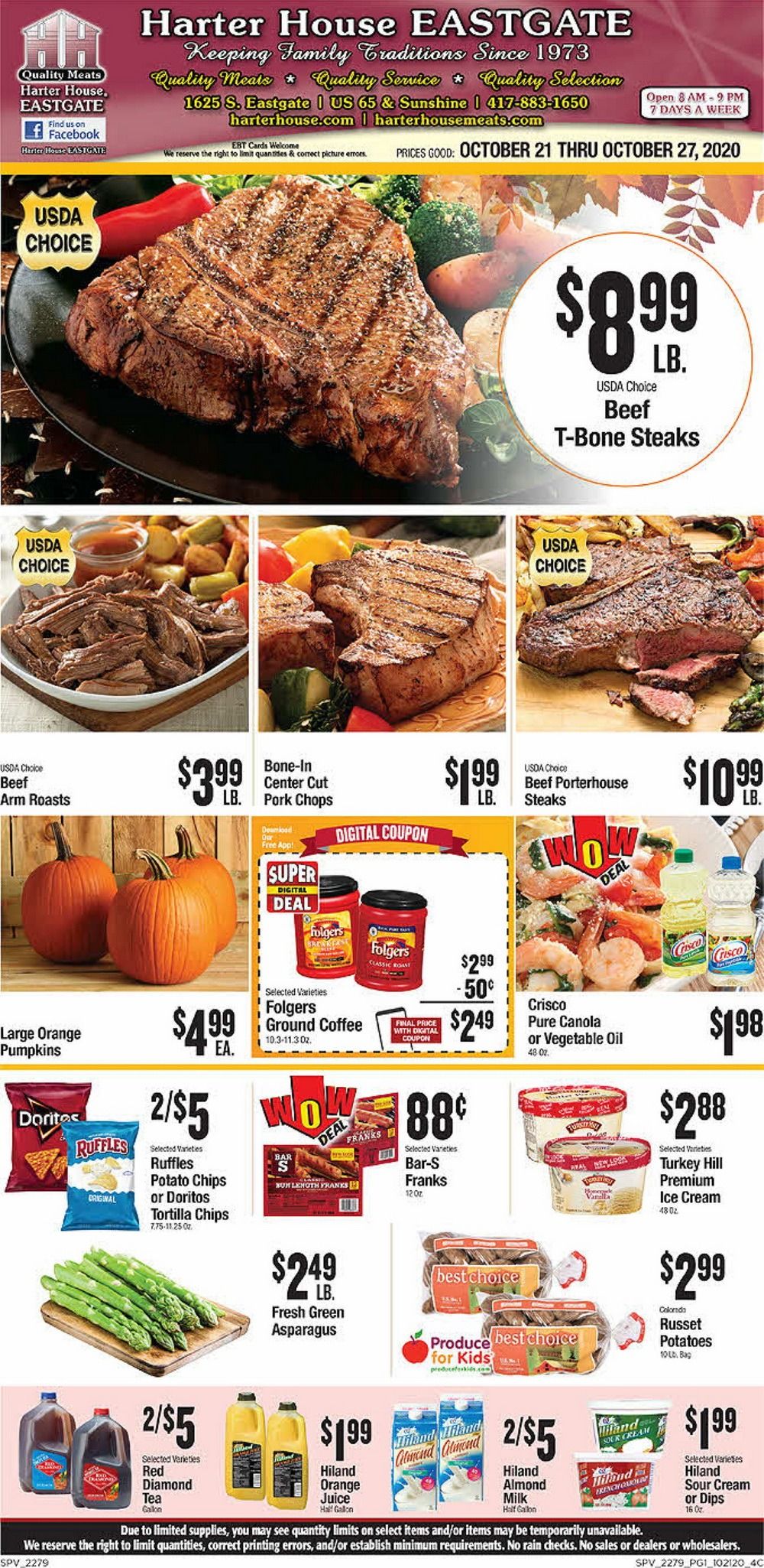 Harter House Weekly Ad Oct 21 Oct 27, 2020