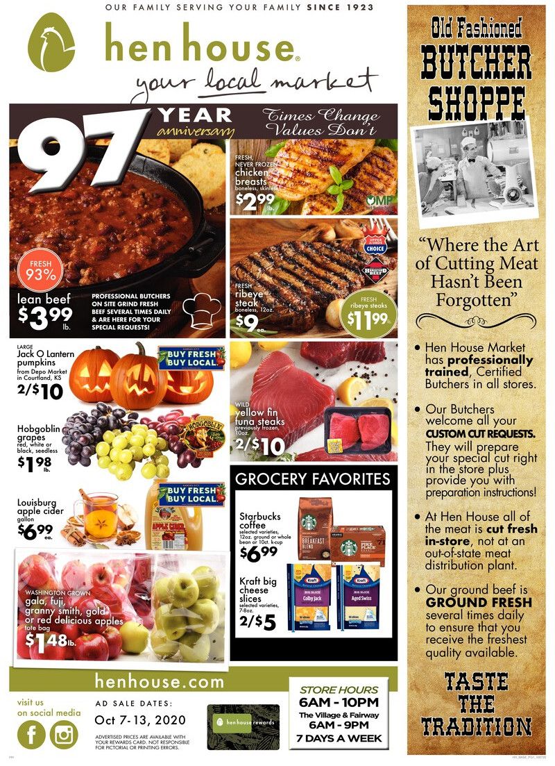Hen House Weekly Circular Oct 07 Oct 13, 2020