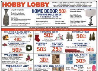 Hobby Lobby Weekly Ad Oct 11– Oct 17, 2020