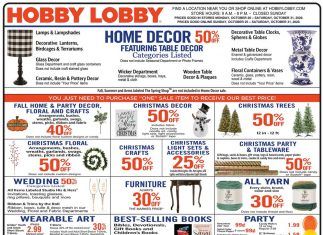 Hobby Lobby Weekly Ad Oct 25 – Oct 31, 2020