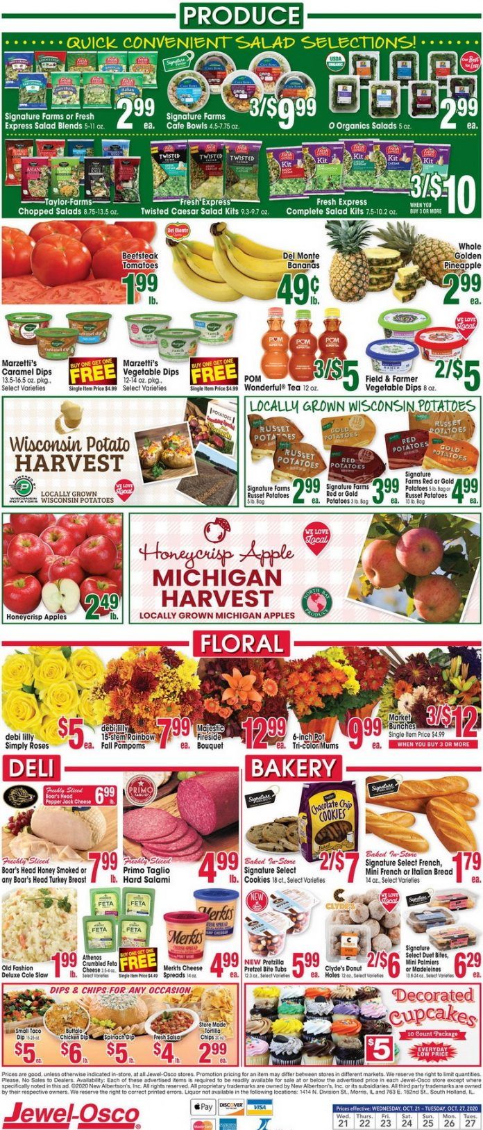 Jewel Osco Weekly Ad Oct 21 Oct 27, 2020