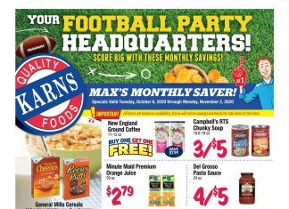 Karns Quality Foods Monthly Ad Oct 06 – Nov 02, 2020