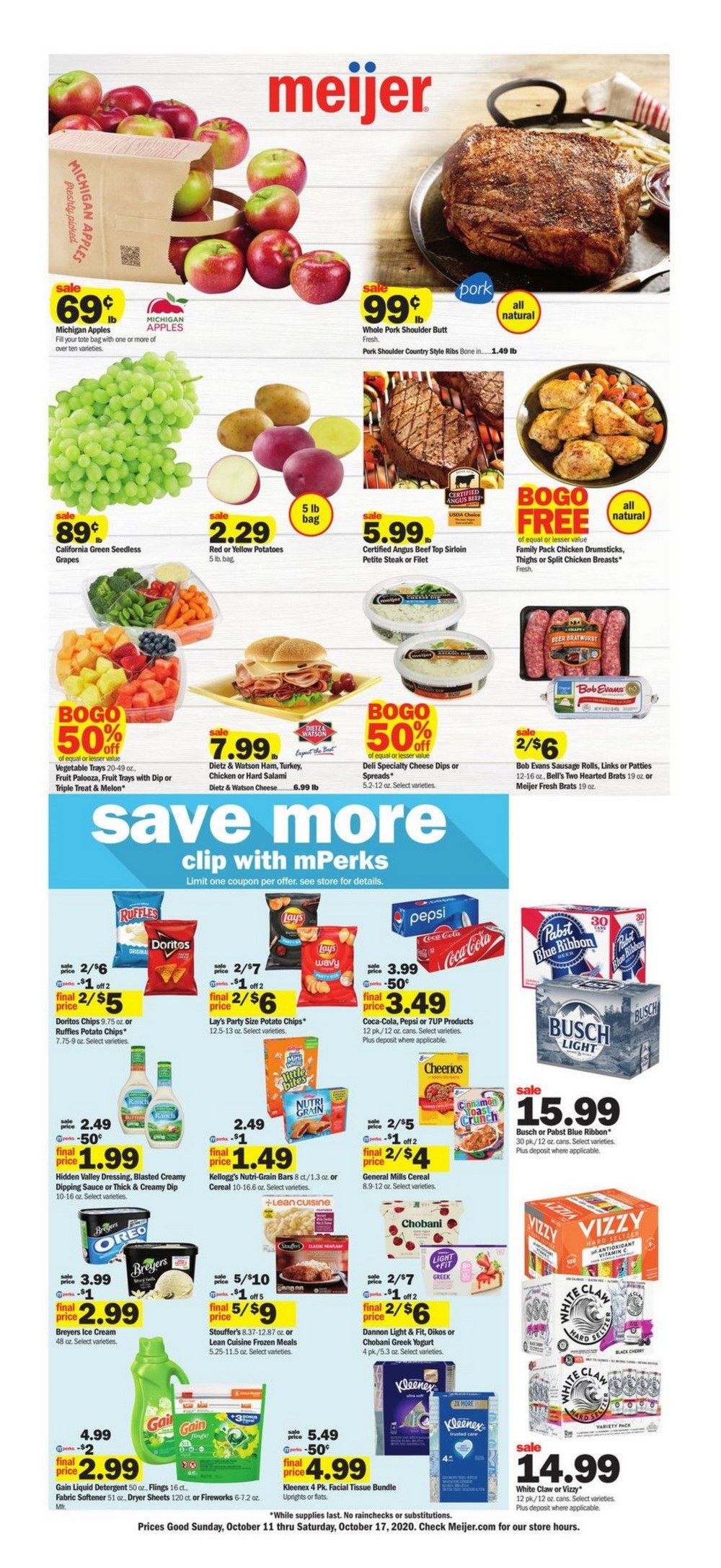 Meijer Weekly Ad Oct 11 Oct 17, 2020