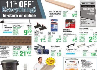 Menards Weekly Ad Oct 18 – Oct 24, 2020