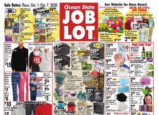 Ocean State Job Lot Weekly Ad Oct 01 – Oct 07, 2020