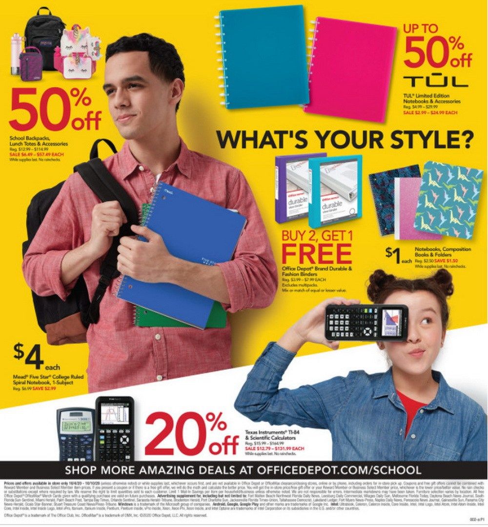Office Depot Weekly Ad Oct 04 Oct 10, 2020