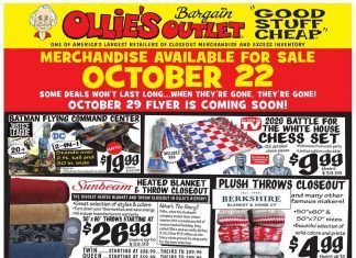 Ollie’s Weekly Ad Oct 22 – Oct 28, 2020