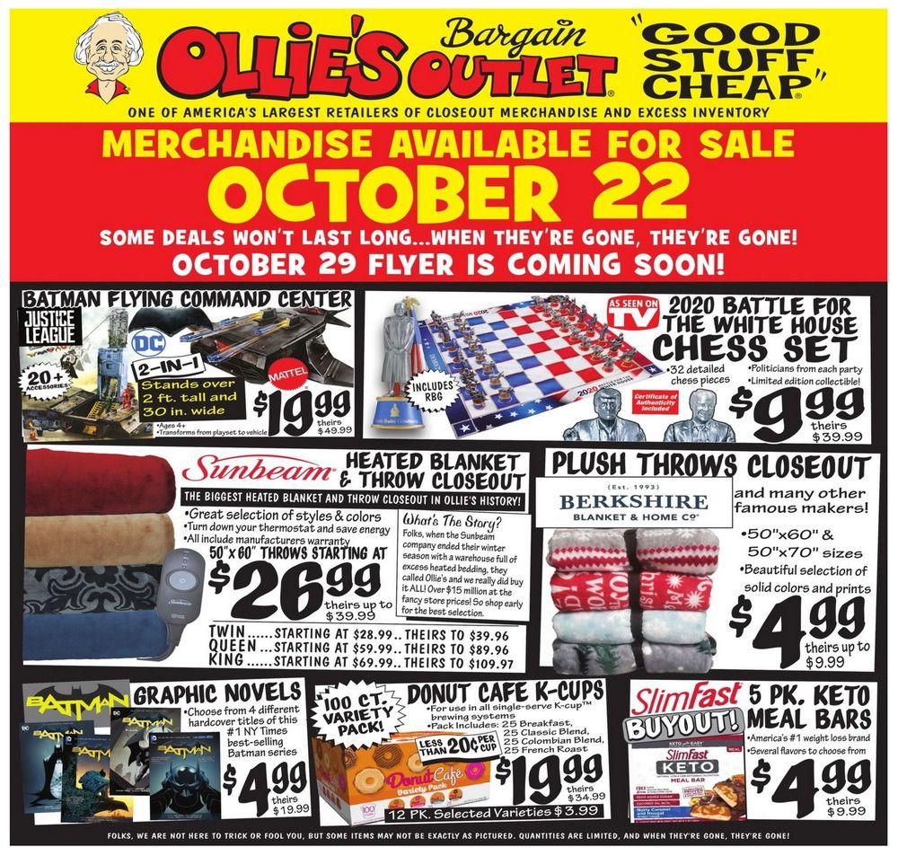 Ollie's Weekly Ad Oct 22 Oct 28, 2020