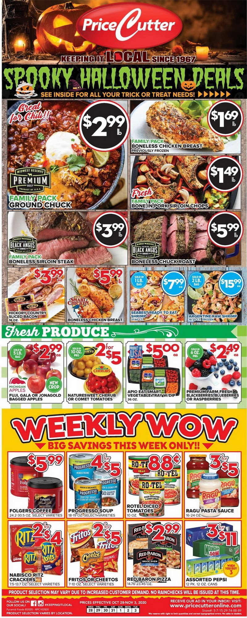 Price Cutter Weekly Ad Oct 28 Nov 03, 2020