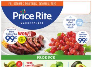 Price Rite Weekly Ad Oct 02 – Oct 08, 2020