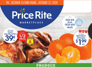 Price Rite Weekly Ad Oct 16 – Oct 22, 2020