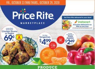 Price Rite Weekly Ad Oct 23 – Oct 29, 2020