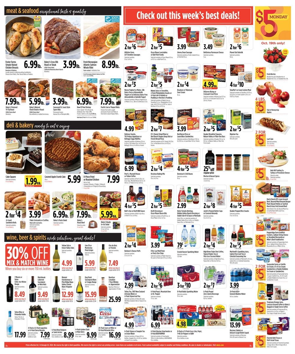 Raley's Supermarkets Weekly Ad Oct 14 - Oct 20, 2020