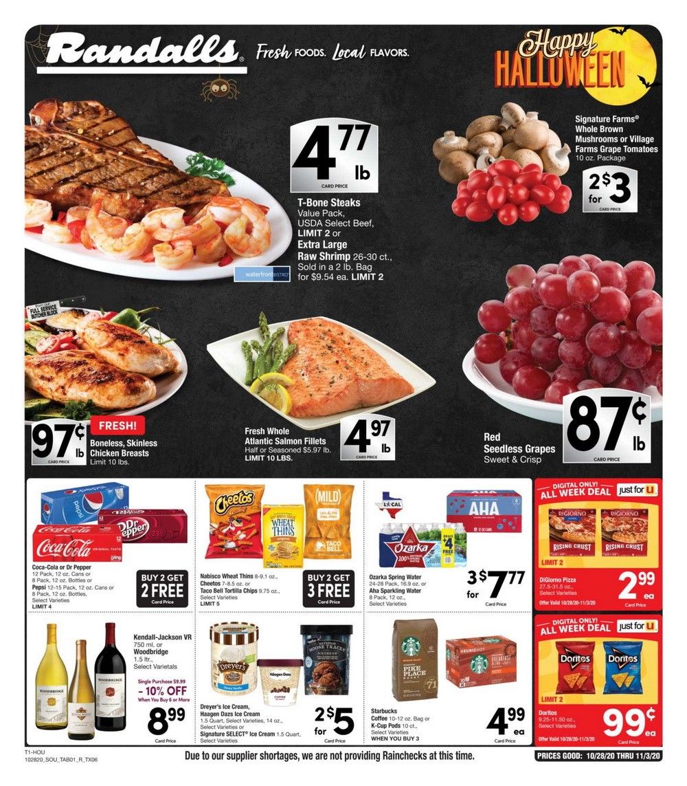 Randalls Weekly Ad Oct 28 Nov 03, 2020