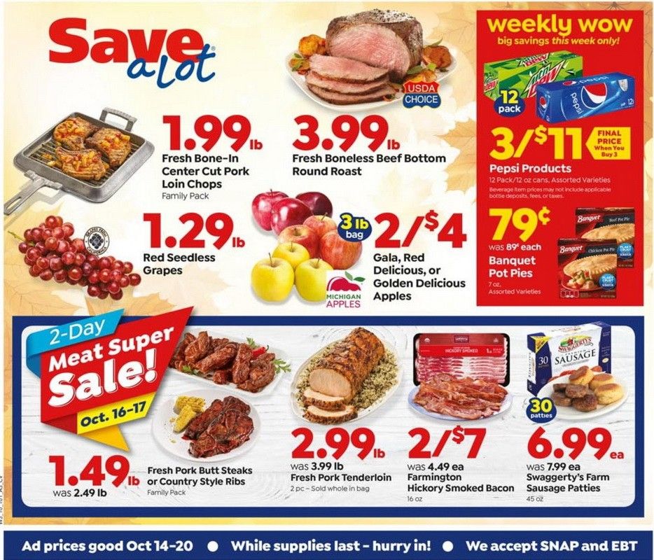 Save A Lot Weekly Ad Oct 14 – Oct 20, 2020