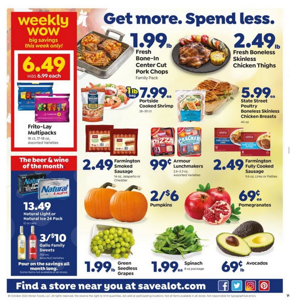 Save A Lot Weekly Ad Oct 21 – Oct 27, 2020