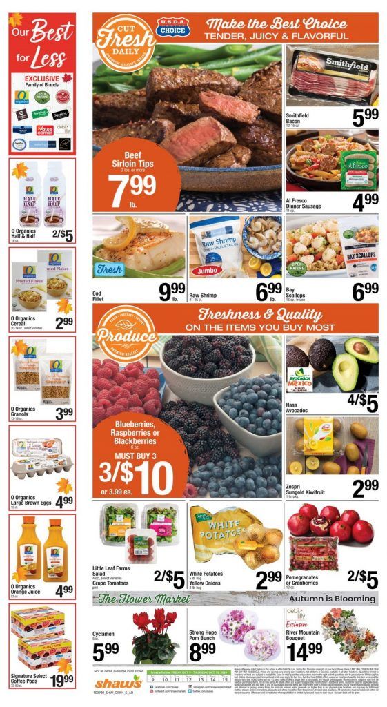 Shaw's Weekly Ad Oct 09 Oct 15, 2020