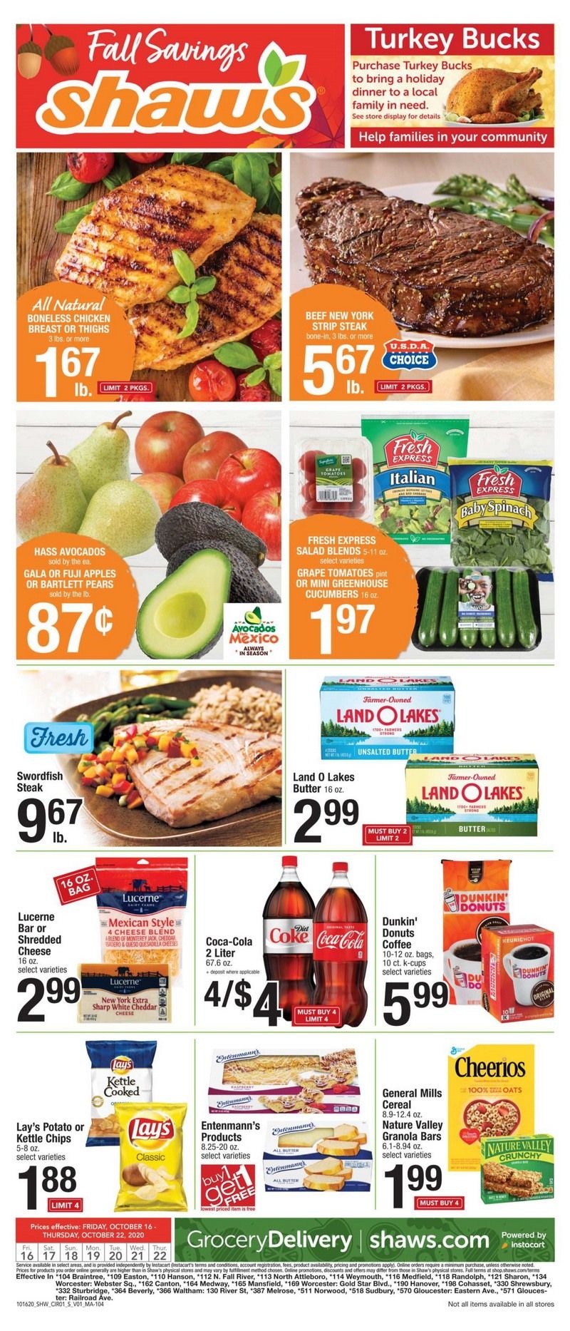 Shaw's Weekly Ad Oct 16 Oct 22, 2020