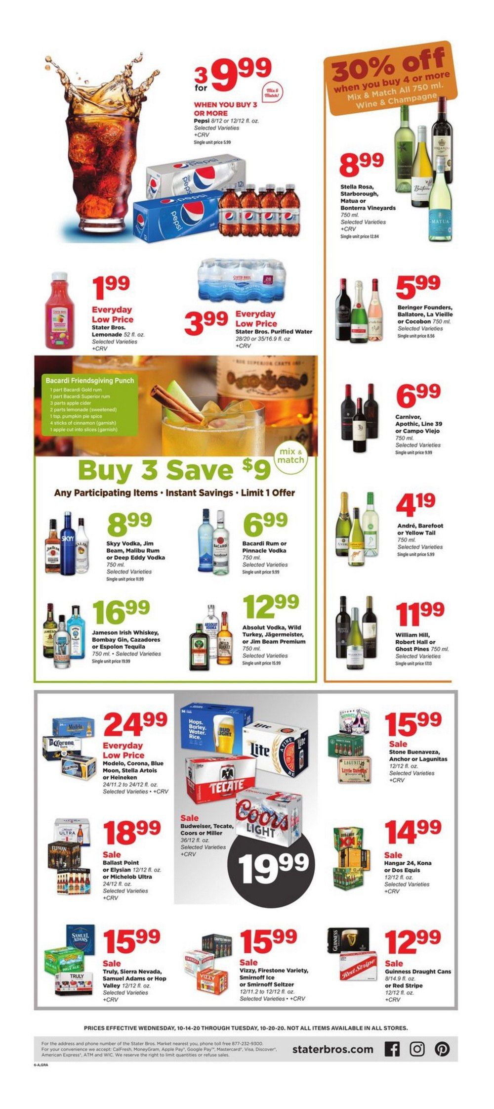 Stater Bros Weekly Ad Oct 14 Oct 20, 2020