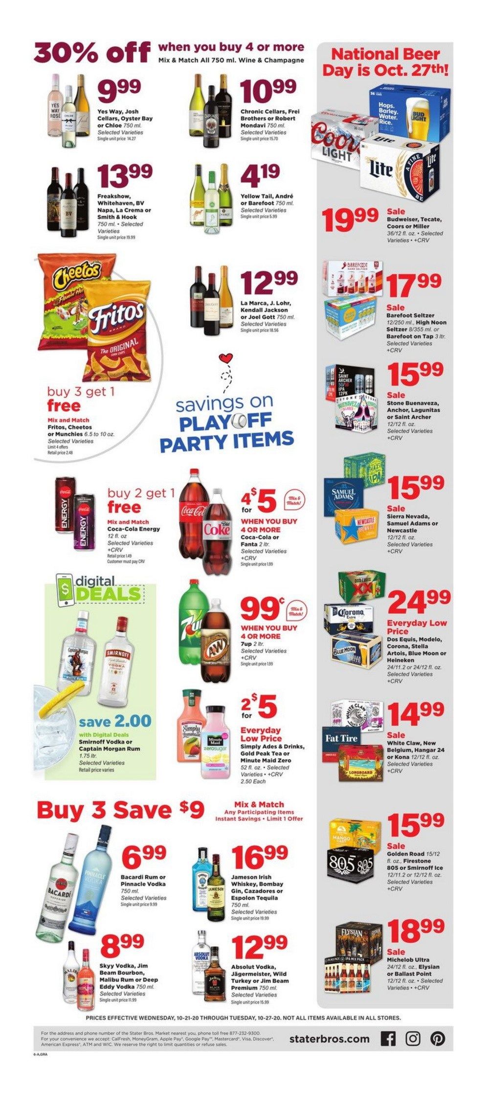 Stater Bros Weekly Ad Oct 21 Oct 27, 2020