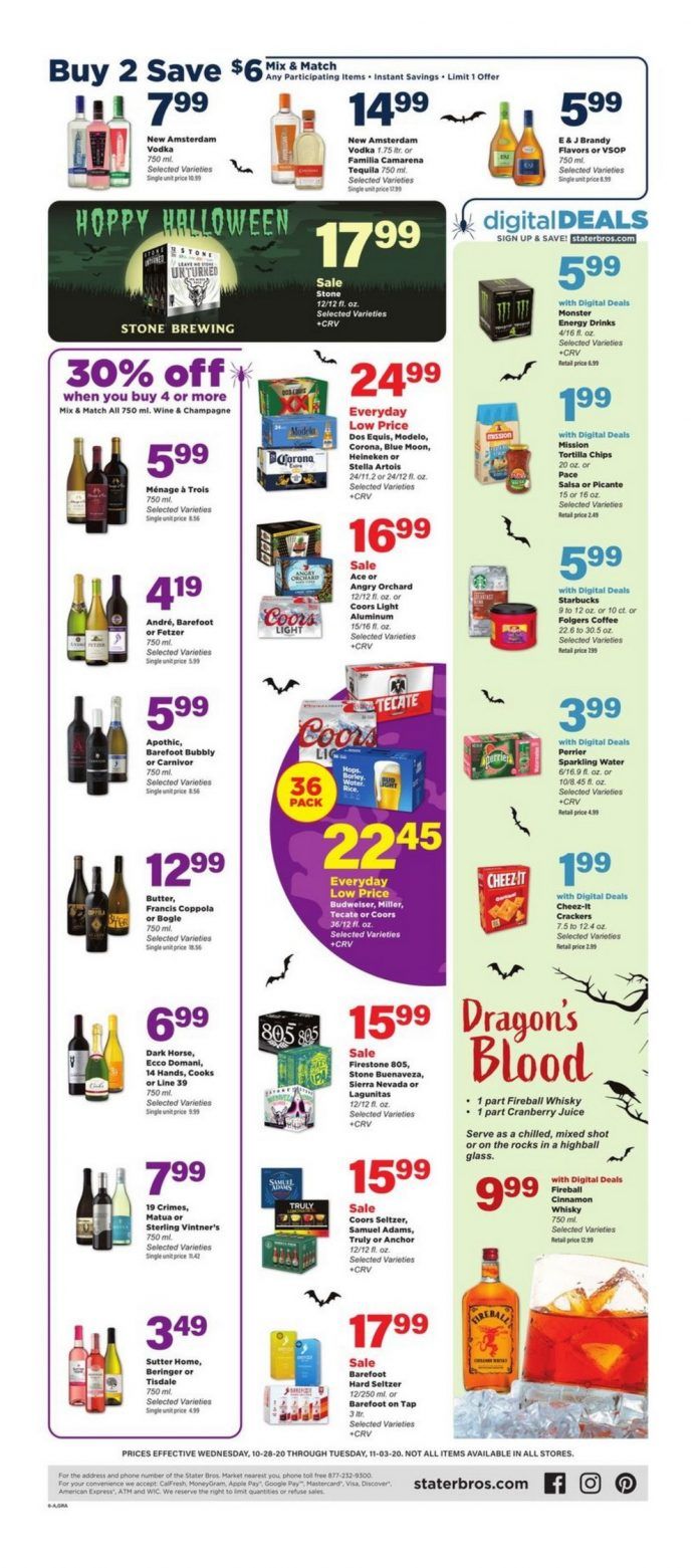 Stater Bros Weekly Ad Oct 28 Nov 03, 2020