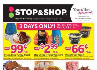Stop & Shop Weekly Ad Oct 02 – Oct 08, 2020