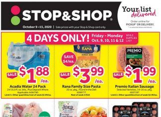 Stop & Shop Weekly Ad Oct 09 – Oct 15, 2020