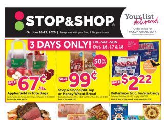 Stop & Shop Weekly Ad Oct 16 – Oct 22, 2020